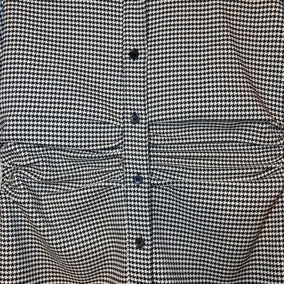 Zara Houndstooth Mini Dress Jacket Womens Size Medium Polyester Button Length 34 - Picture 3 of 8